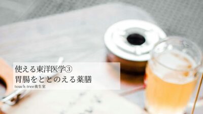 使える東洋医学③胃腸をととのえる薬膳